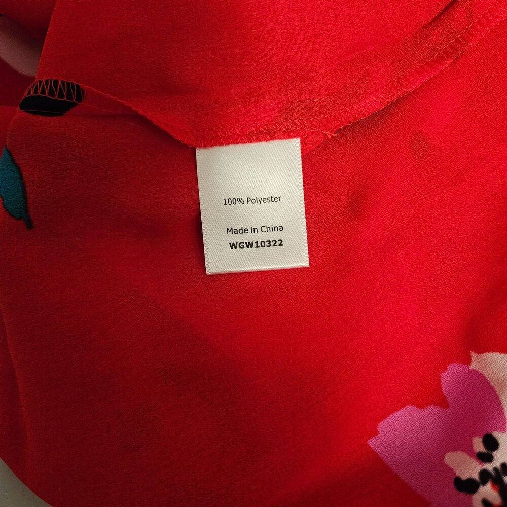 41 Hawthorn Stitch Fix Womens Red Floral Sleeveless Shirt Top Blouse Size Large - Picture 4 of 5